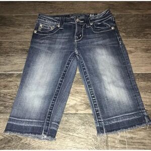 Miss Me Bermuda Short Girls Sz 14 Bling